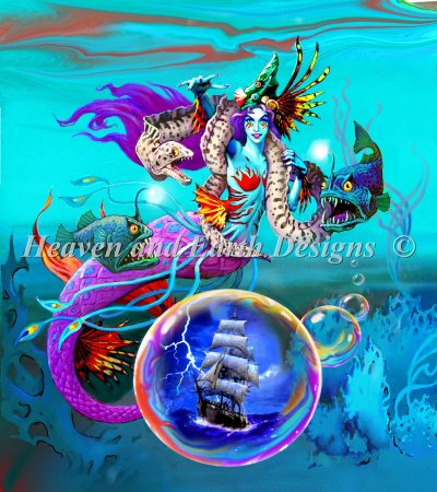 Diamond Painting Canvas - Mini A Sea Witch - Click Image to Close